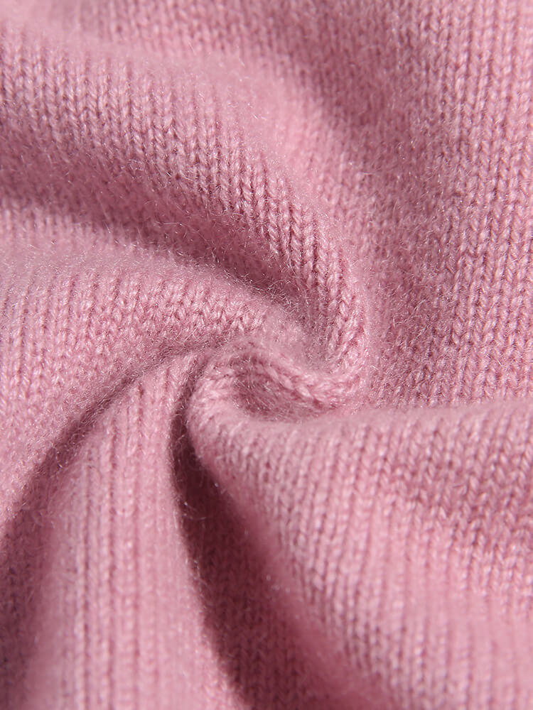 Dusty Pink Kids Embroidered Bunny and Star Cashmere Sweater